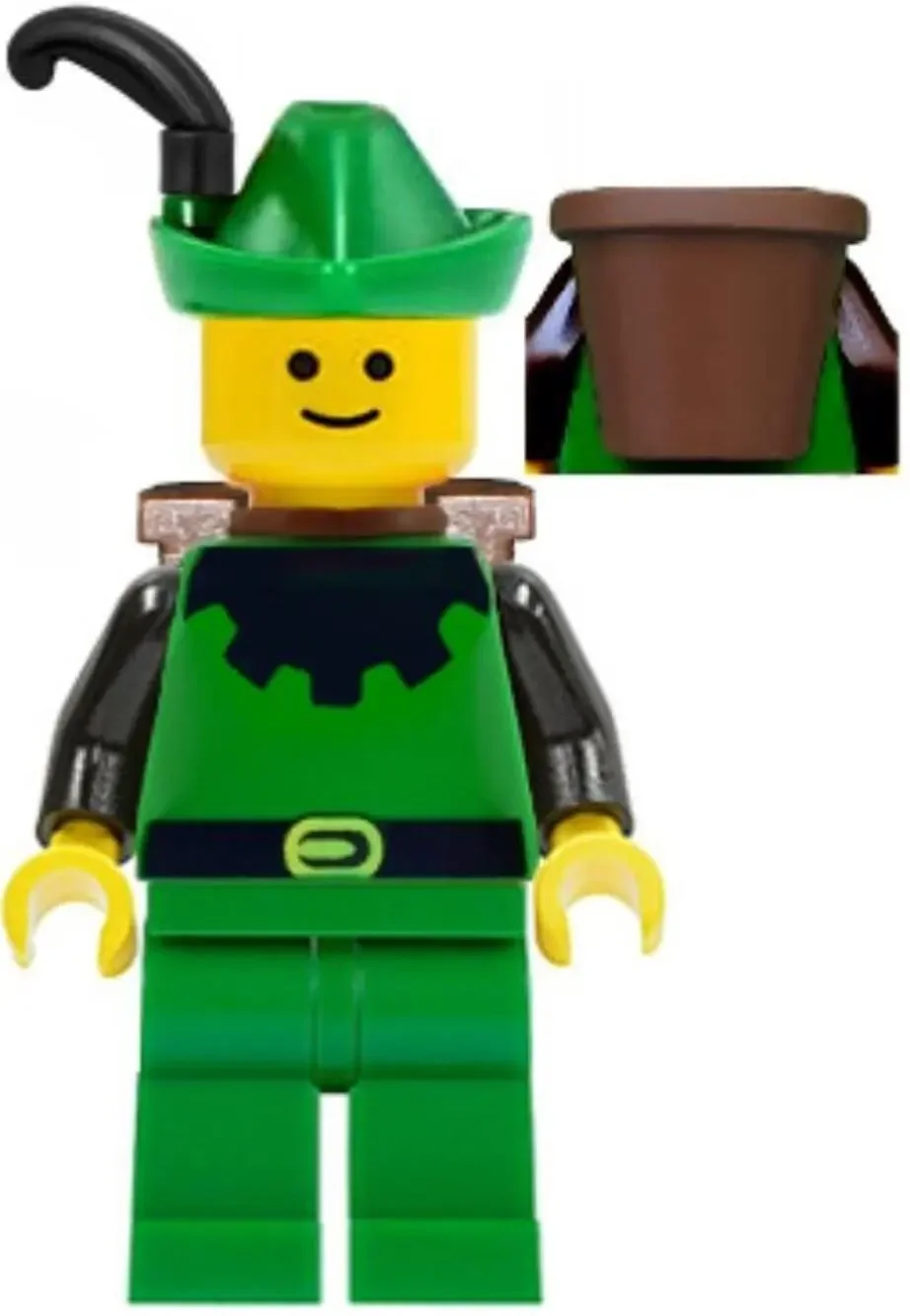 LEGO® Minifig cas131a - Forestman - Black - MISSING BLACK PLUME